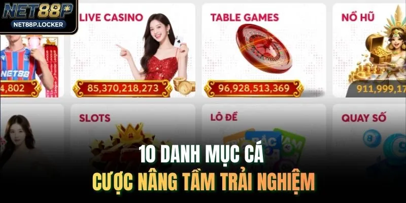 10 danh mục cá cược nâng tầm trải nghiệm